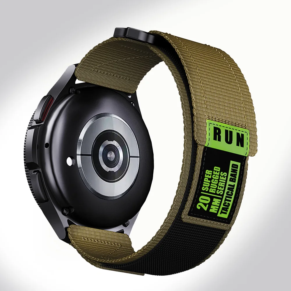 20 mm Sport-Nylonarmband passend für Samsung Galaxy Watch 7 44 mm 40 mm/Watch 6 Class/6 44 mm Ersatzarmband für FE 40 mm/5/4