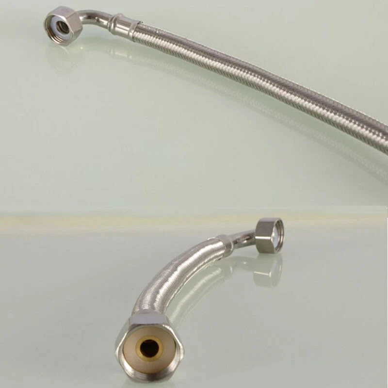 1/2 "BSP 一方関節エルボ 304 ステンレス鋼編組ホース給湯器蛇口温冷水入口パイプ 20CM-150CM