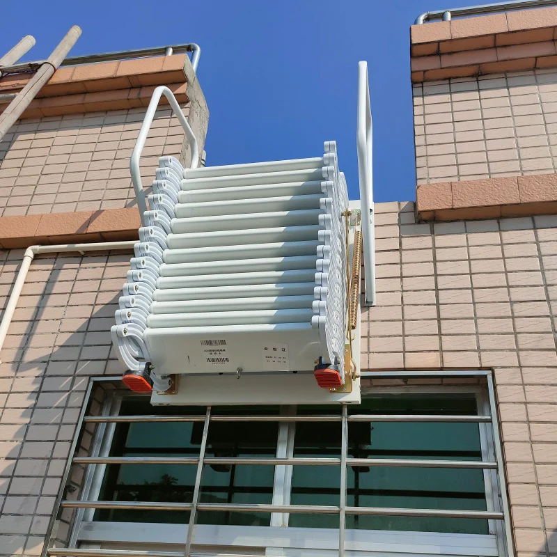 

Wall-mounted attic telescopic staircase household folding lift duplex indoor and outdoor thickened retractable ladder
