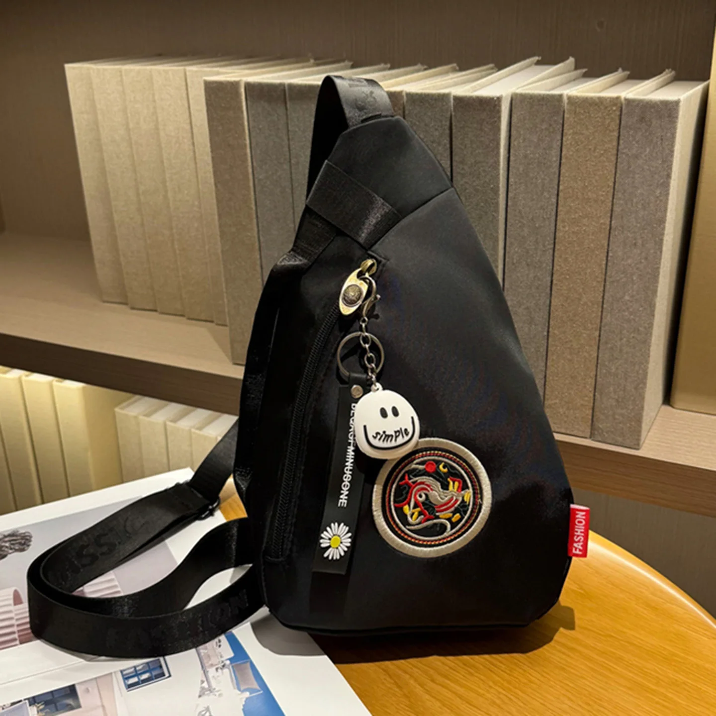 Embroidered Oxford Cloth Crossbody Bag Women's Lightweight Casual Single Shoulder Slant Bag Cycling Ethnic Style 2025