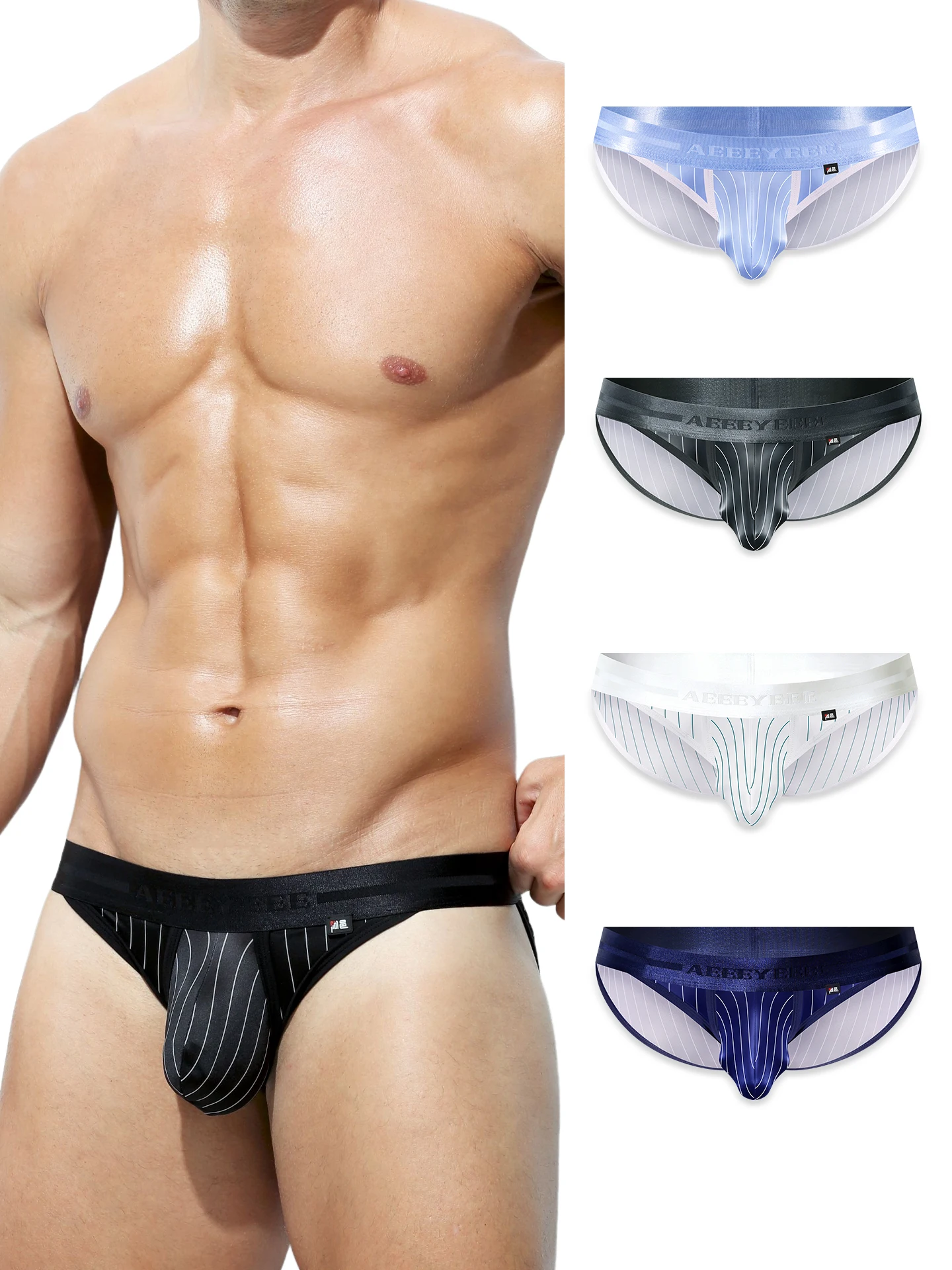 Men's Unique Underwear Home Stripes Briefs Quick dry Breathable Shorts Running Hiking Gym Yoga Sport pants