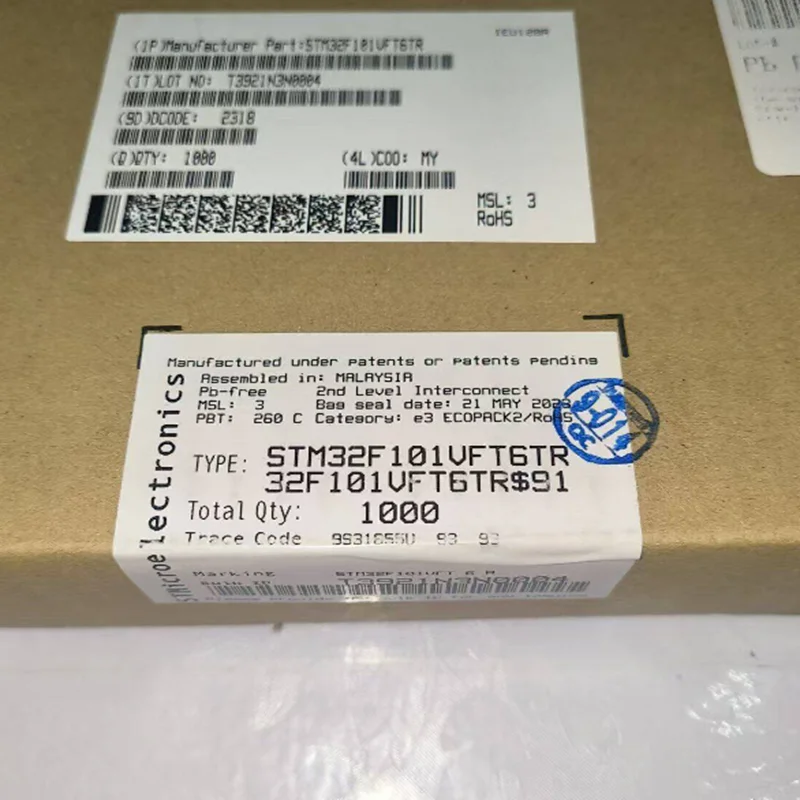 Brand new original STM32F101VFT6TR microcontroller and microprocessor single-chip microcomputer  5pcs/lote