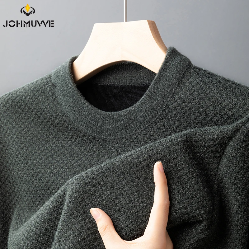 

New Men's Casual and Fashionable Long Sleeved Pullover Round Neck Sweater for Autumn and Winter Warm Comfortable Versatile Top