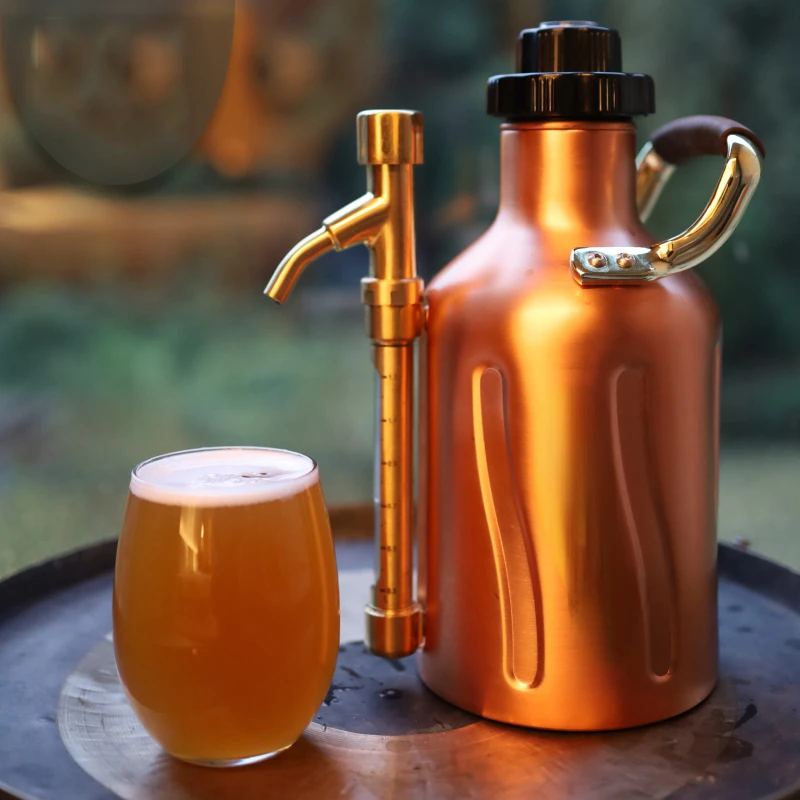 For Beer Barrel Portable Brewed Beer Machine Double-Layer Thermal Preservation Jar Outdoor Camping Party Wine Enthusiast Gift