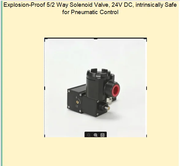 Explosion-Proof 5/2 Way Solenoid Valve, 24V DC, intrinsically Safe for Pneumatic Control