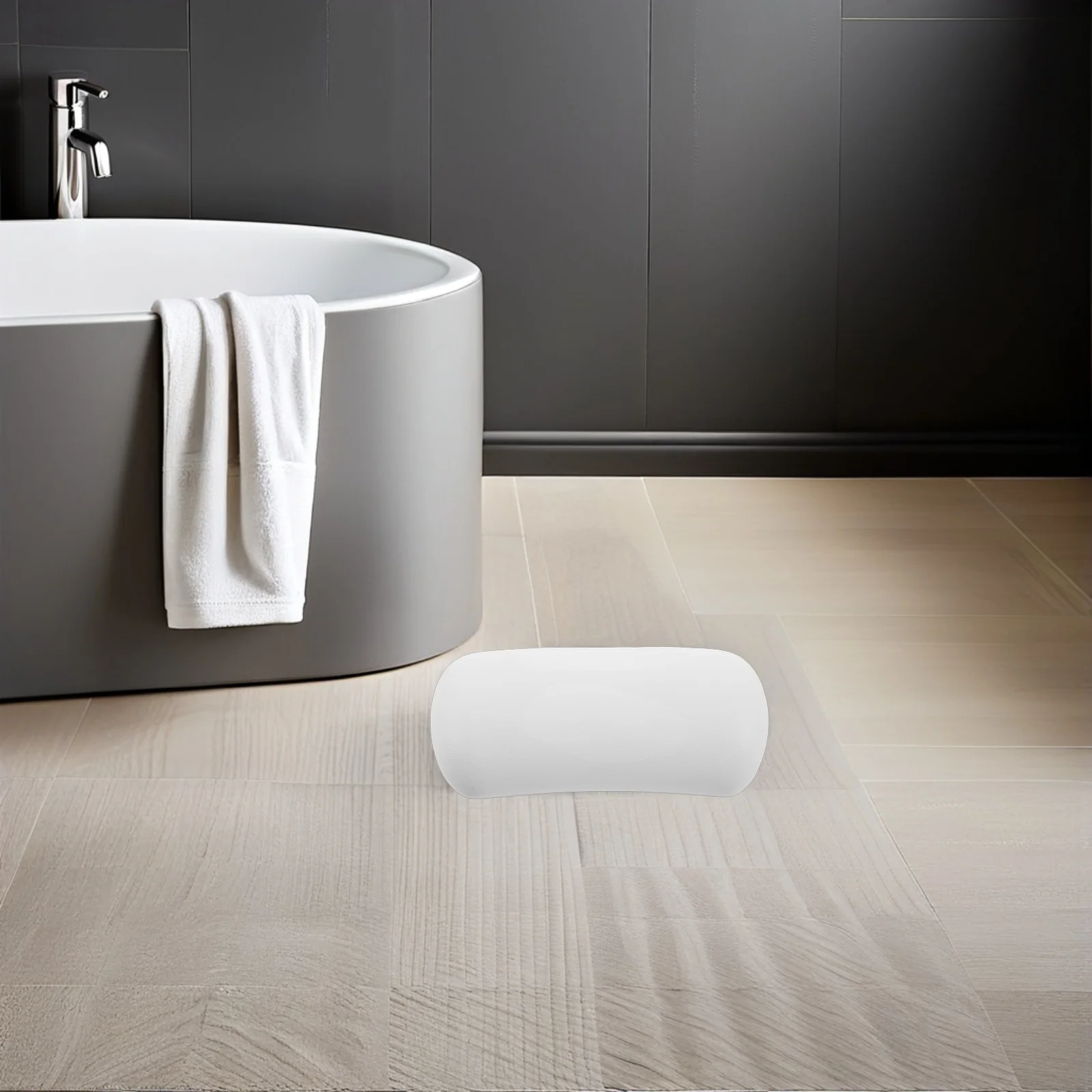 

Bath Pillow For Tub: Silicone Bathtub Headrest With Non-Slip Suction Cups Ergonomic Support For Women Men Spa Bath