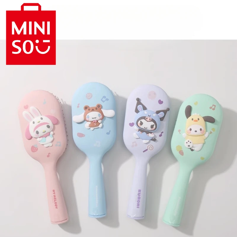 MINISO Cartoon Sanrio Cute Kuromi Vertical Air Bag Massage Comb My Melody Anti-static Portable Air Cushion Comb Wet and Dry Gift