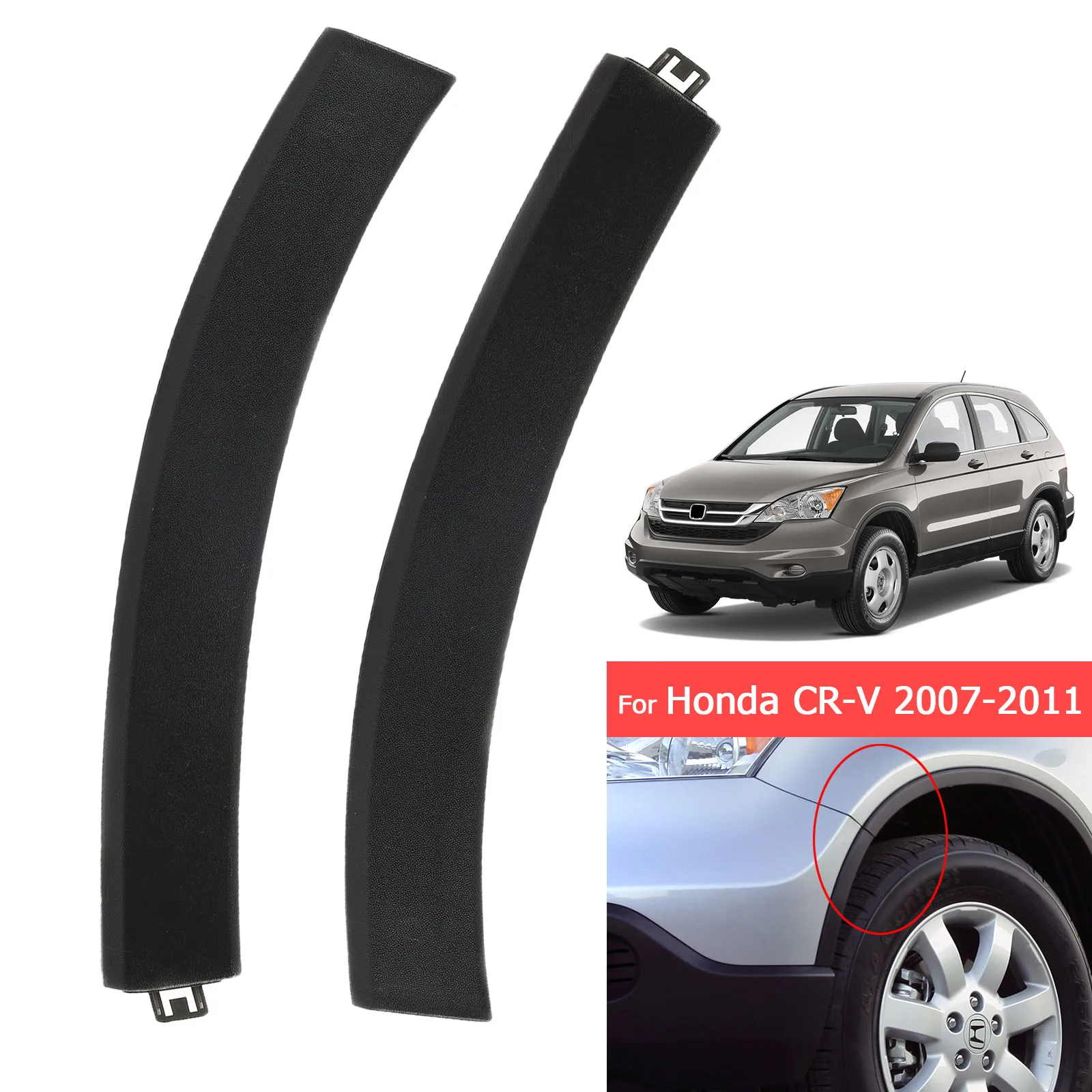 Moldura do para-lama da roda do para-choque dianteiro, 2 pacotes de enchimentos do para-choque, substituição esquerda e direita para Honda CR-V CRV 2007-2011 71103-SWA-000