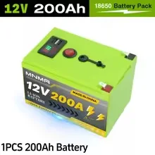 12V 150Ah Upgraded Lithium Iron Battery Integrated BMS Deep Cycle Off-Grid Solar RV Marine Energy System