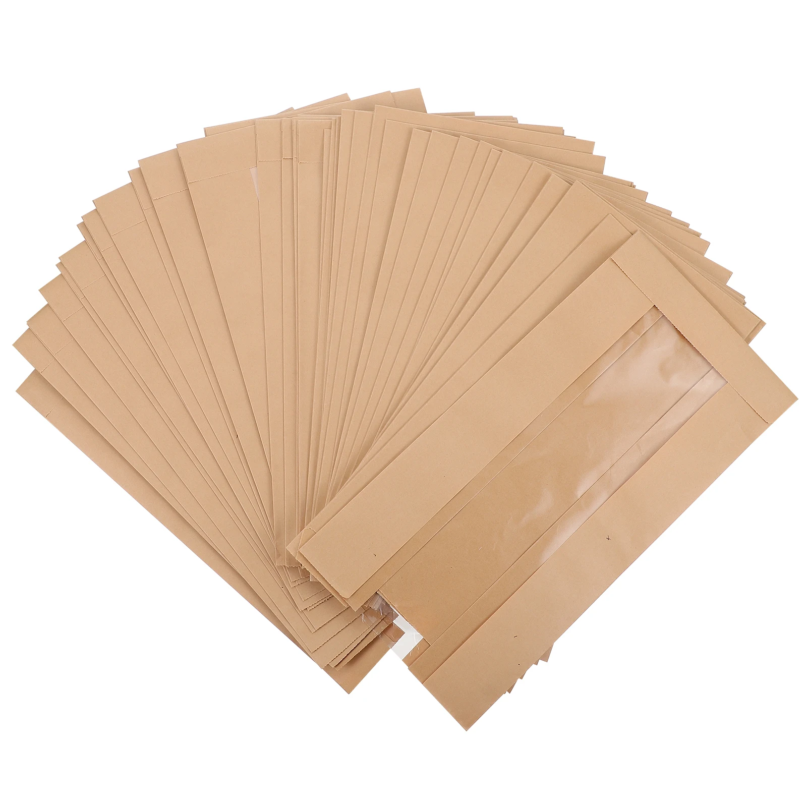 

50Pcs Kraft Paper Bags for Baking Bread Cookies Candies Chocolates Nuts Gift Storage Pouches Kraft Paper Bread Bags