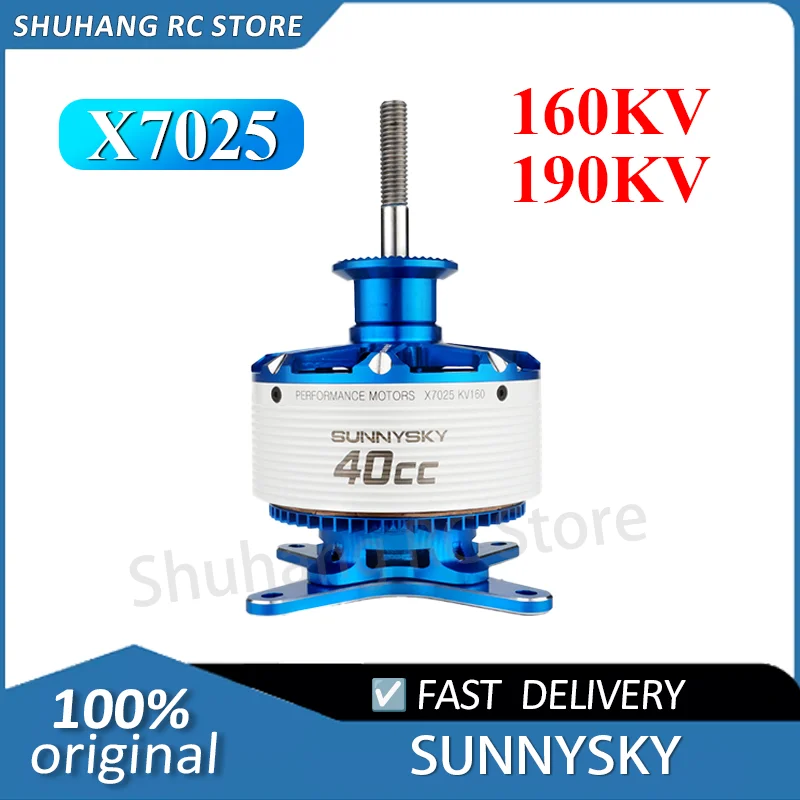 

Three Generations Sunnysky x7025 160kv 190kv For 40cc or 3D Fixed-wing Plane Best Cruise power Brushless Motor