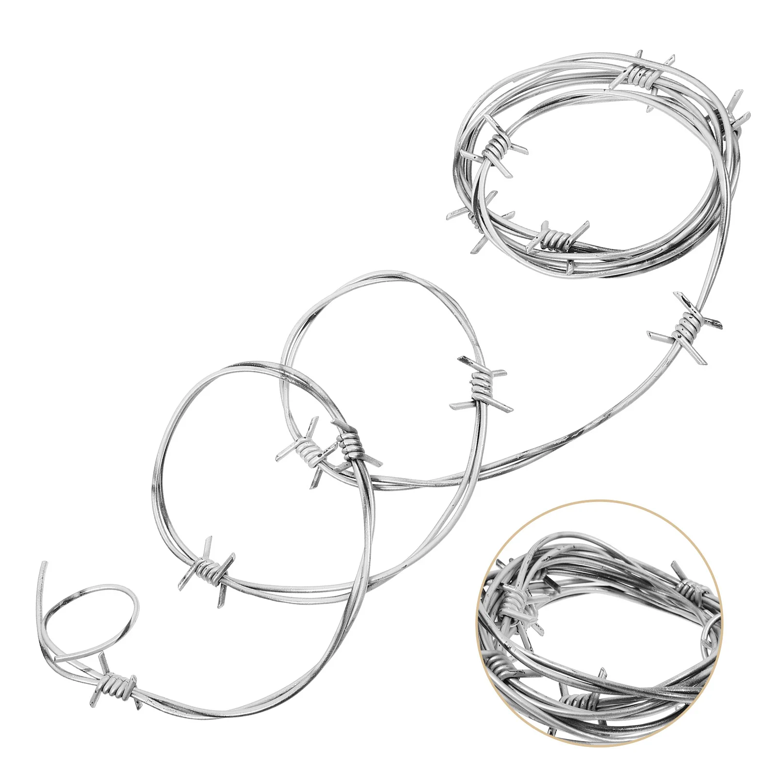 

Fake Barbed Wires Prop Halloween Party Decoration Haunted House Decor Barbed Wires Ornament Spooky Wire Accessory