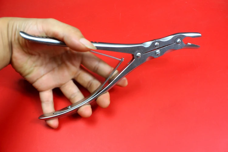 Medical orthopedic instrument olecranon type rongeur forceps stainless steel double joint bone rongeur forceps