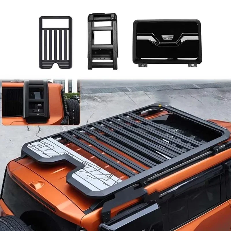 

High Quality External Accessories Three-piece Set Roof Platform Side Storage Bag Car Side Ladder for Jetour G700 Accessories