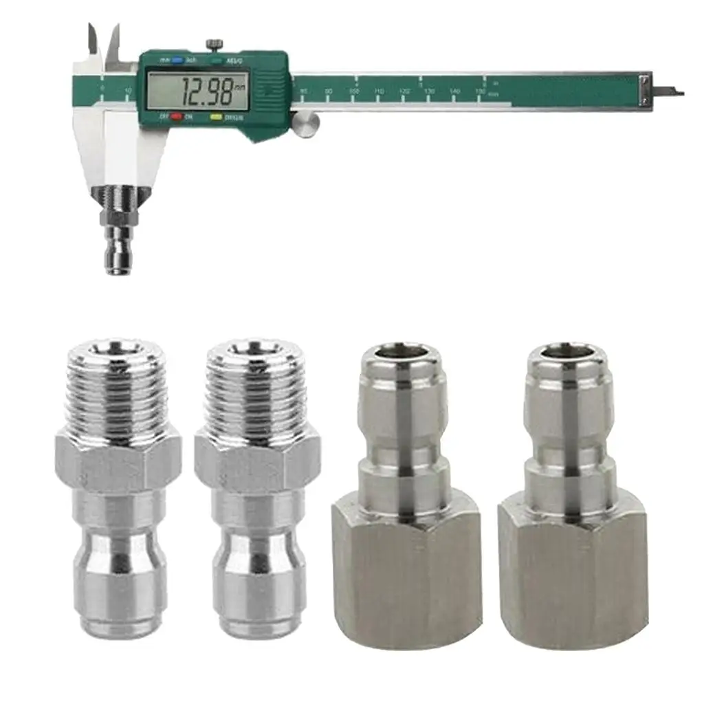 

1pc Pressure Washer Swivel 3/8 Inch NPT Thread Fittings 4 Adapters