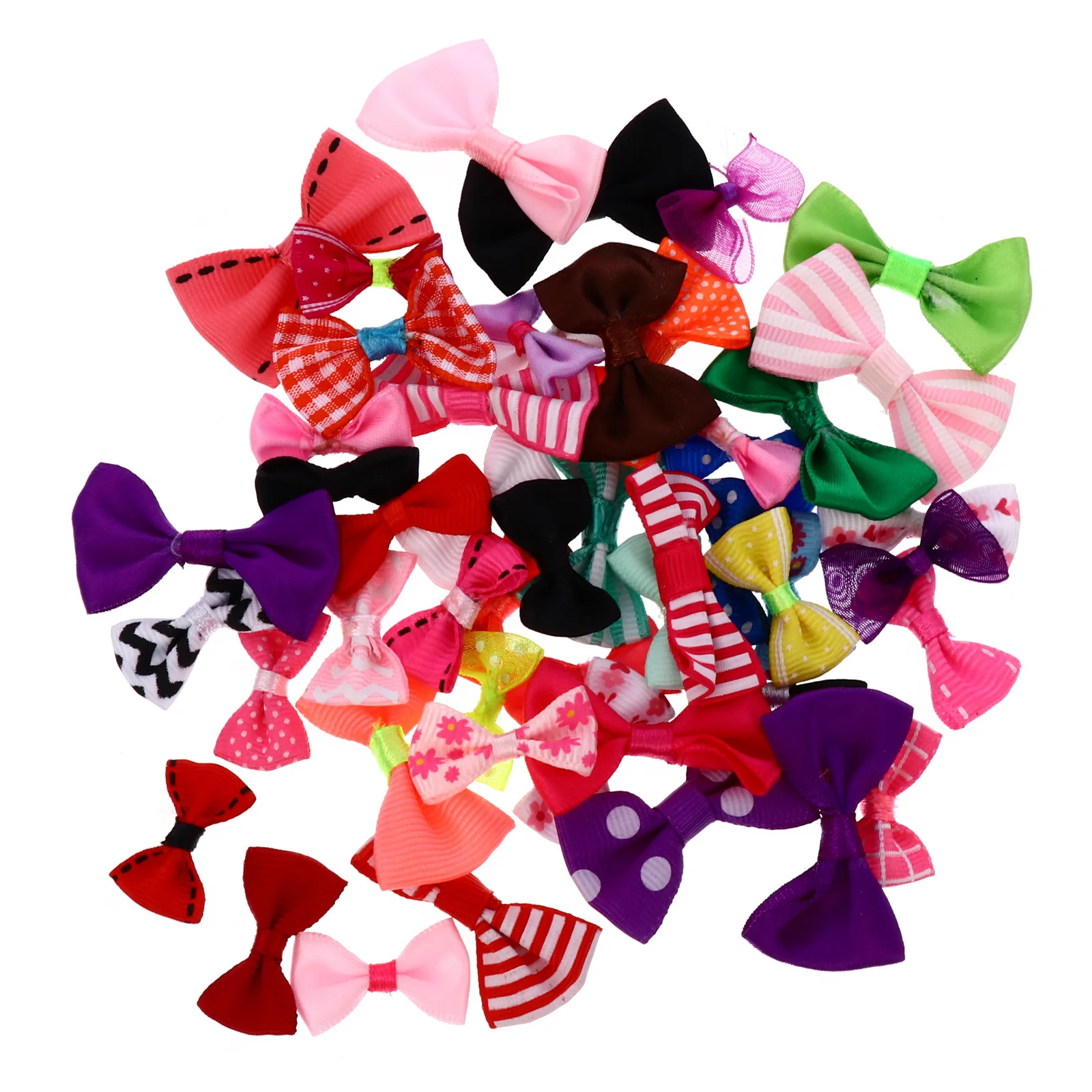 

100Pcs Decorative Bows Creative Bowknot Ornament Small Ribbon Bows for DIY Accessory Craft Projects Festival Party Holiday