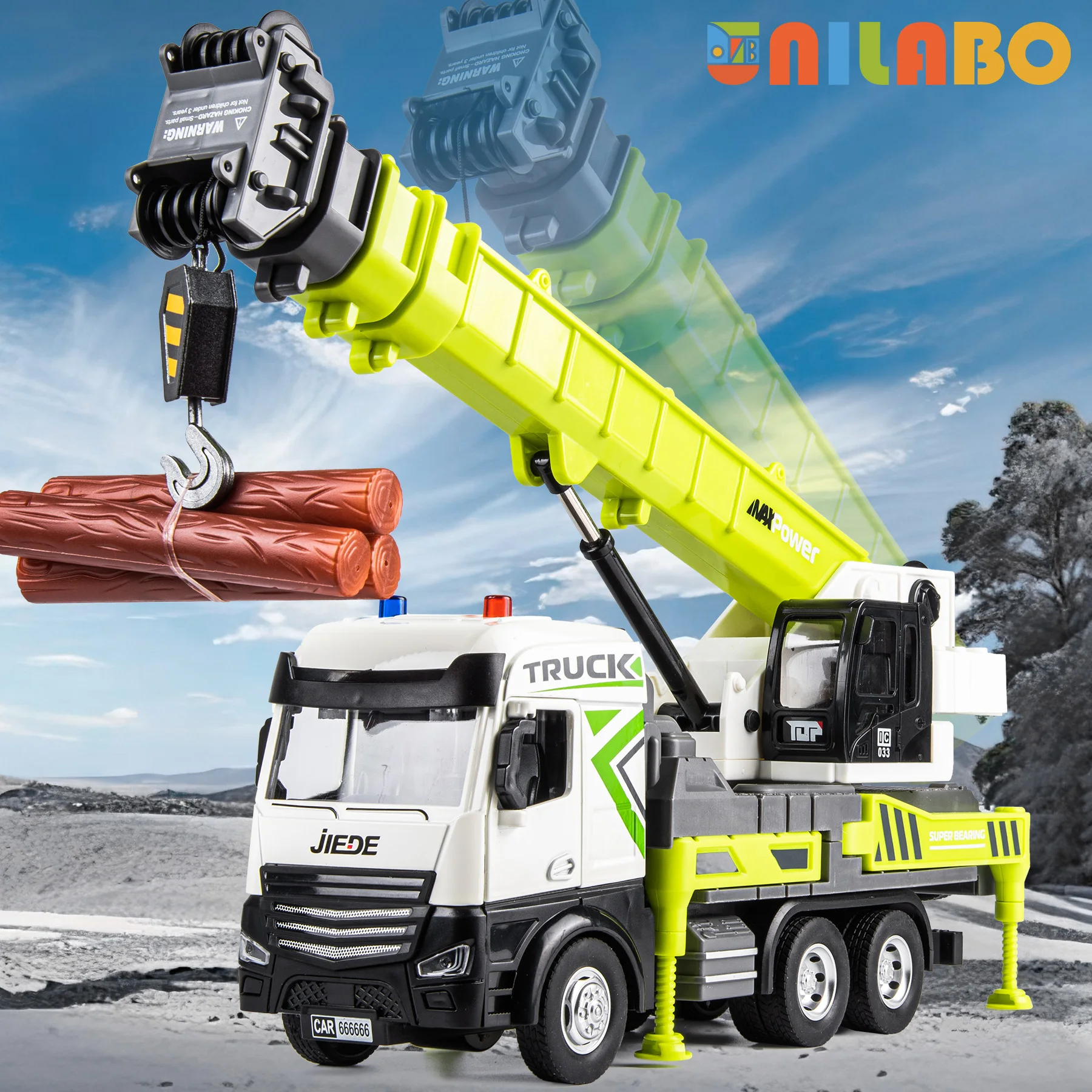 

Alloy Engineering Vehicle Toy Inertia Powered with Realistic Light & Sound, Festival Birthday Gift for Boys Girls Kids 3+ Years