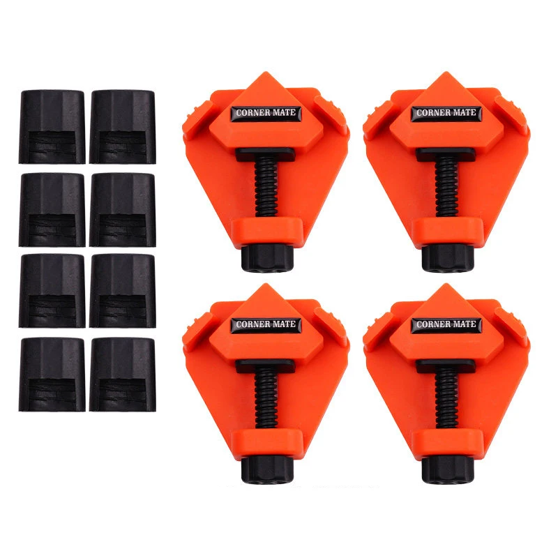 4Pc/Set Woodworking Corner Clamp 90 Degree Right Angle Clamp L-shaped Auxiliary Square Adjustable Swing Jaw Photo Framing Fixing