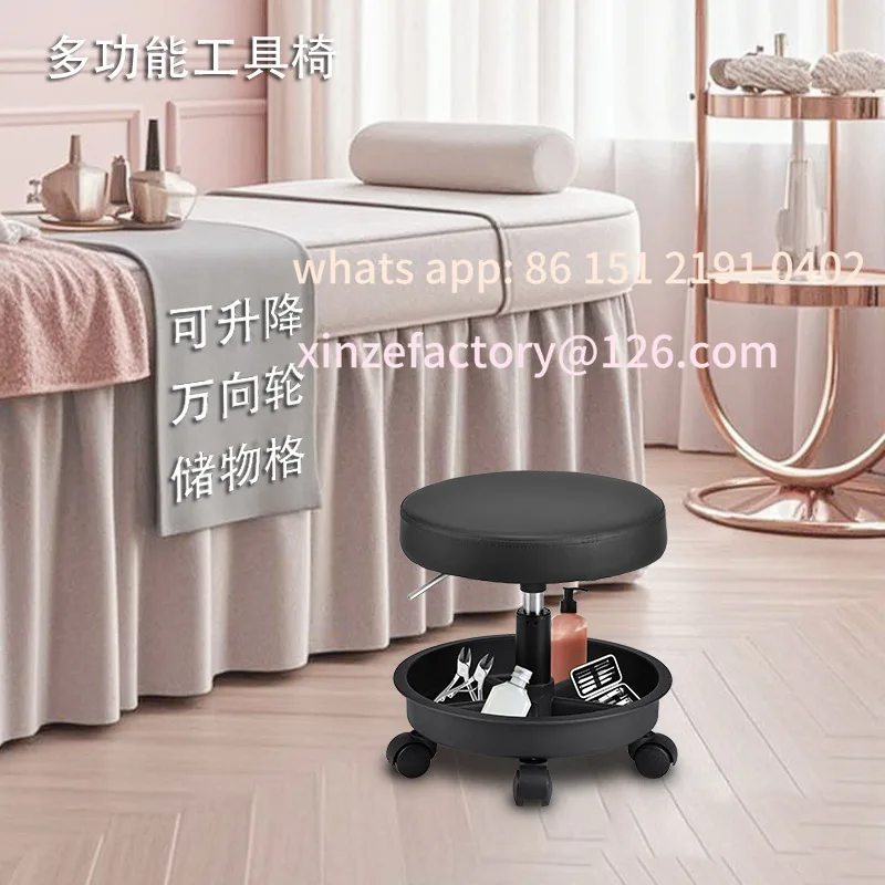 Customizable repair stool tool stool storage design 360 ° rotating lift work chair car repair chair