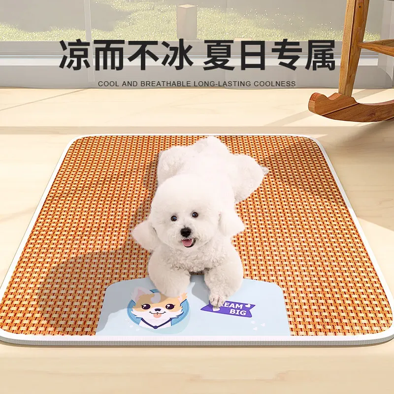 Dog Mat, Kennel, Ice Pad, Sleeping Pad, Summer and Summer Floor Mat, Pet Cat and Dog Mat for Sleeping, Universal in All Seasons