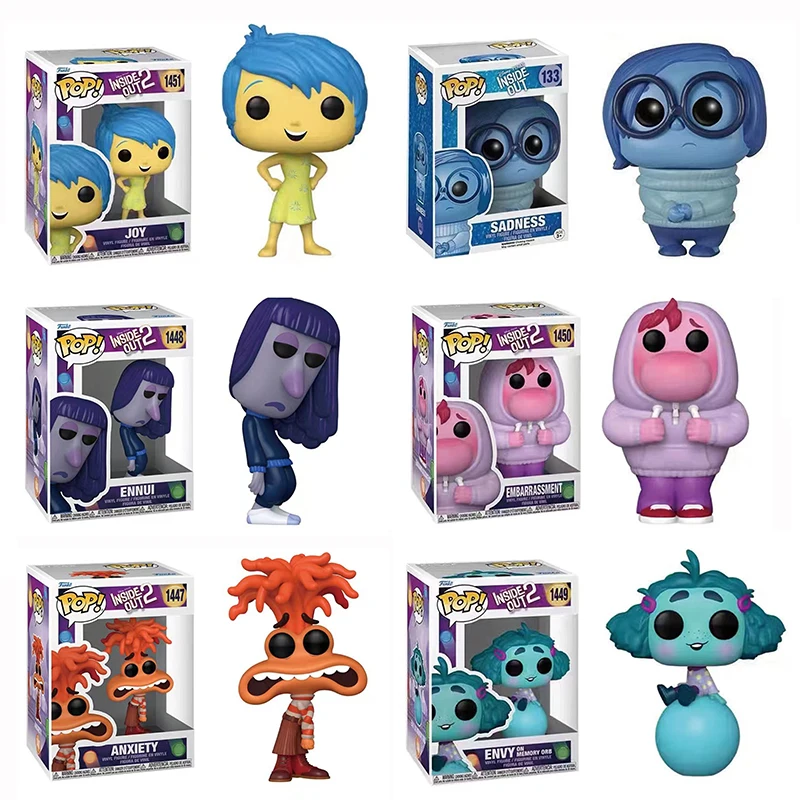 FUNKO POP Inside Out 2 애니메이션 피규어, 영화 버전 에디션, 액션 피규어 모델, PVC 조각상 룸 장식, 생일 선물, 2024 Hot 