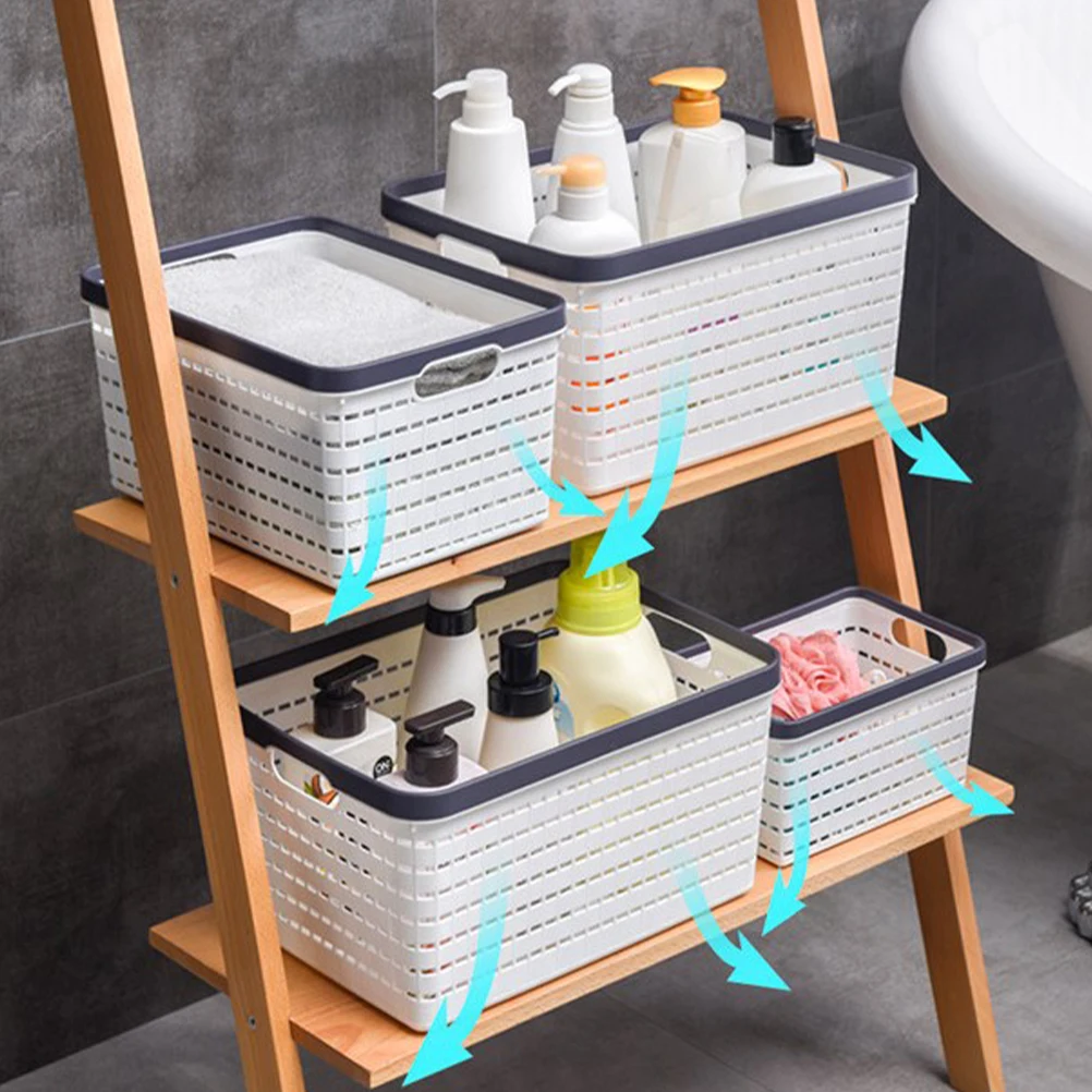 

2 Pcs Baskets for Organizing Storage Box Bathroom Organizer Handbag Kitchen Rectangular