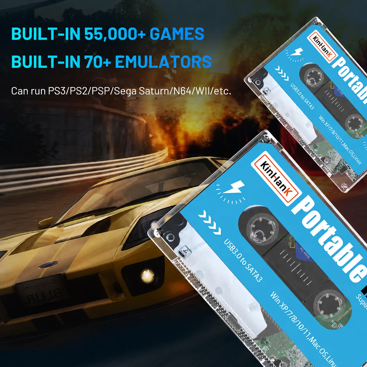 Gaming Console.Emulators - KINHANK 500GB Gaming Harde Schijf Emulators