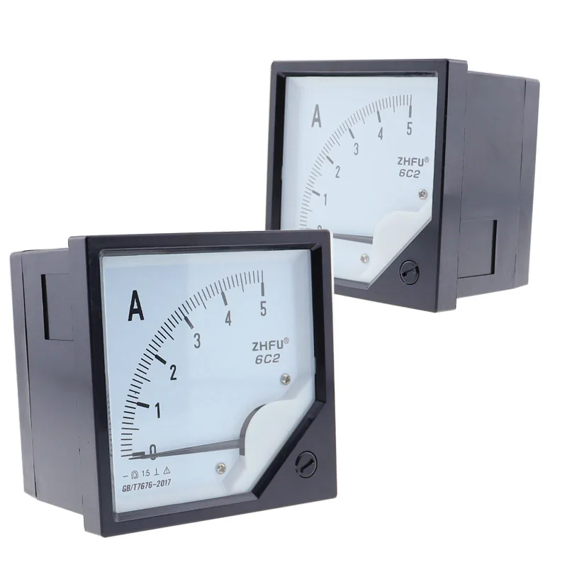 1pc 6 c2 5a 10a 30a 50a 100a 300a/75mv Gleichstrom Analog Ampere meter Anzeige Zeiger Panel Meter 80*80mm DC Amp Meter Verwendung mit Shunt