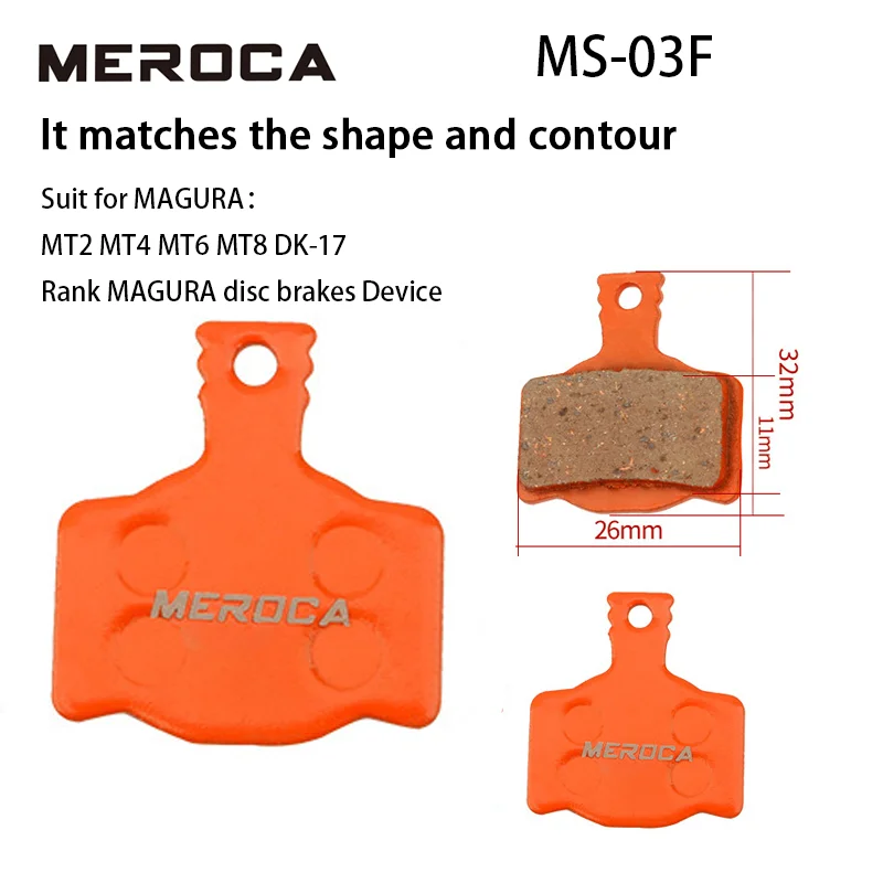 Meroca MTB Bike Resin Disc Brake Pads for Magura MT2 MT4 MT6 MT8 DK-17 Bike Brake Mountain Bike Disc Brake Pads Cycling Part