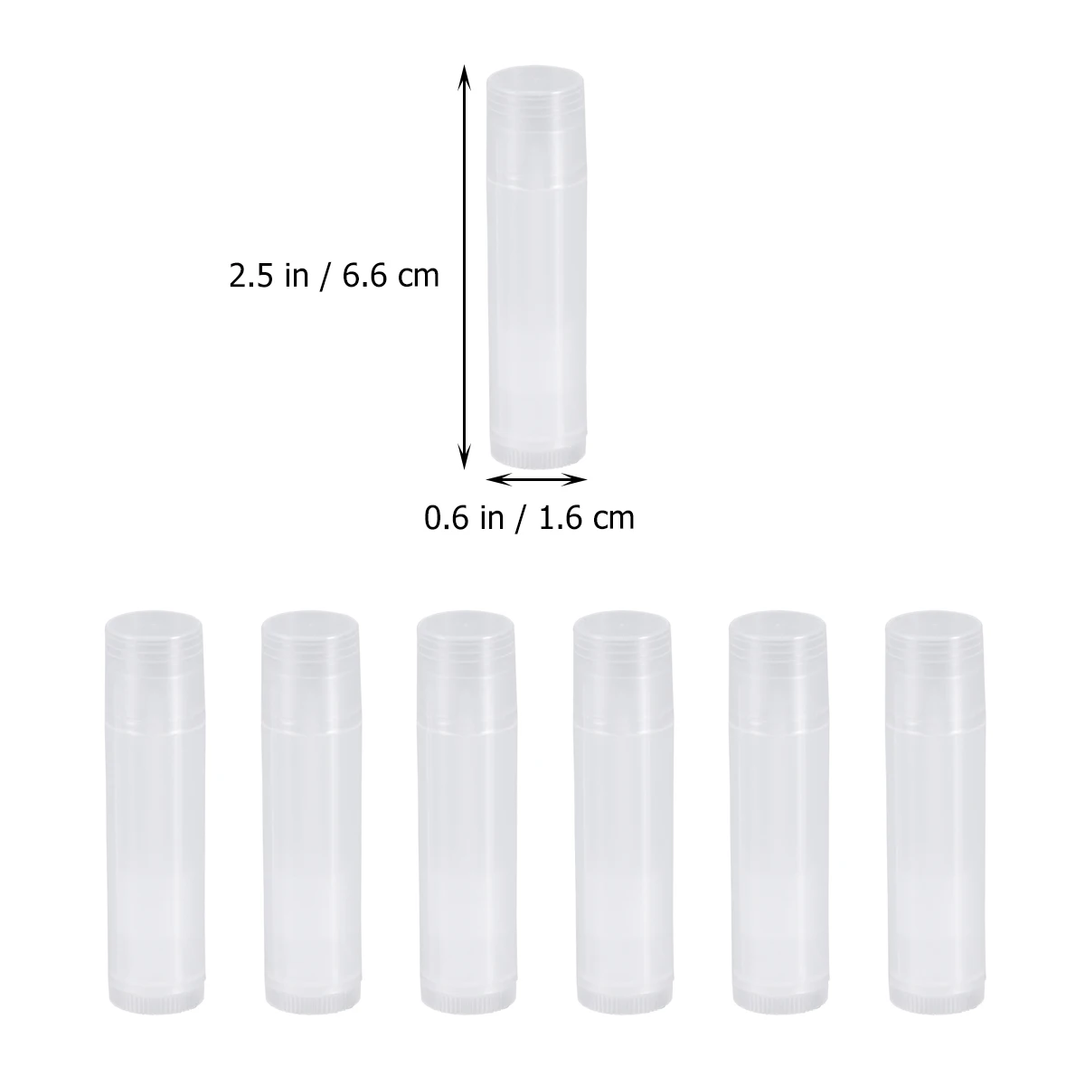 

25 Pcs Empty Tubes Clear 5 5ml Natural Caps Safe Secure Travel Purse Friendly Translucent Lipstick Containers