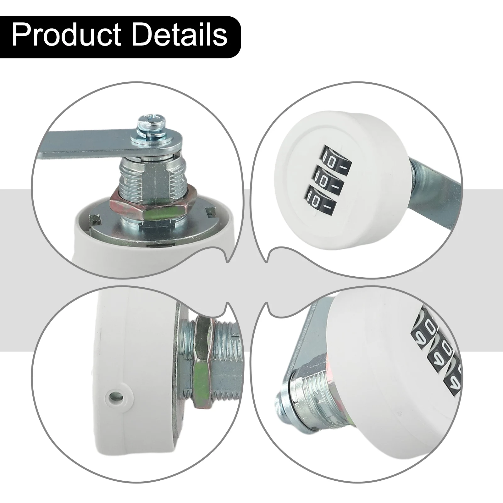 Drawer Lock with 3 Digit Combination Mechanism for Cabinets Cupboards Toolboxes Caravans Motor Homes Locker Hardware