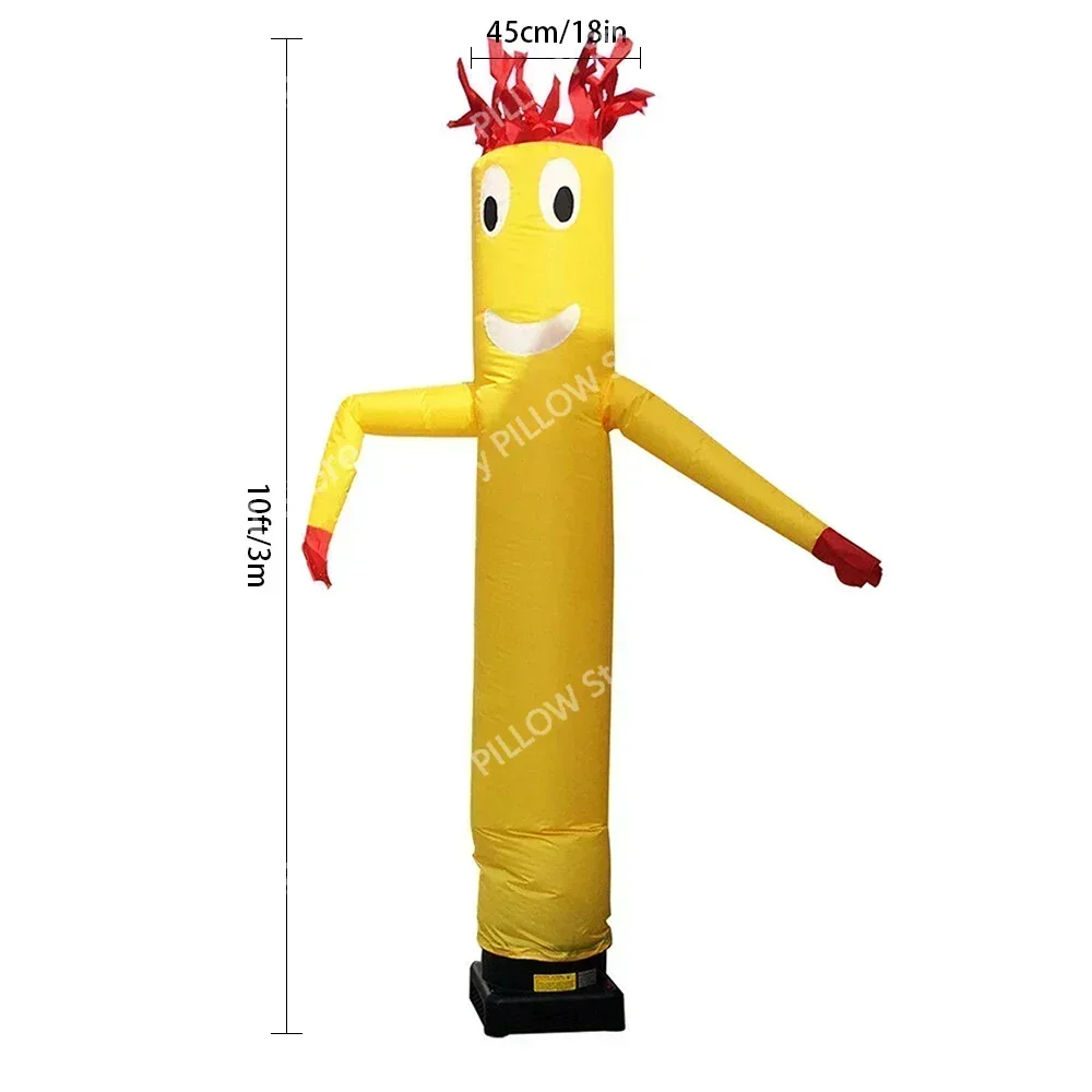 10ft Inflatable Wacky Waving Flailing Arms Tube Man Dancing Air Puppet-Yellow For Advertisement Promotional (No Blower)