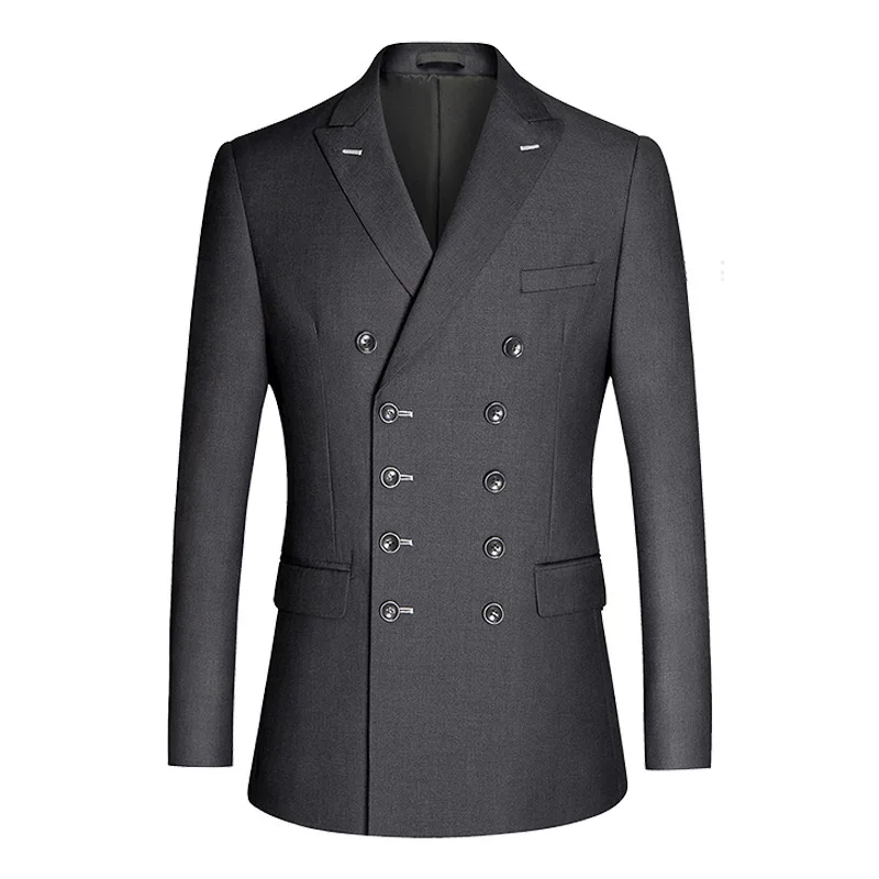 XX699Double-breasted dark blue black and gray slim suit professional business casual suit suit foreign trade fashion