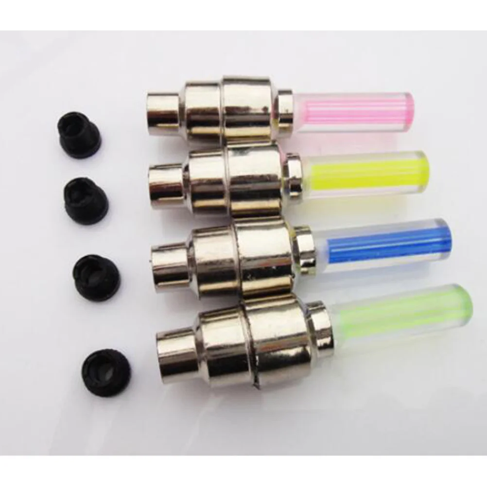 

8Pcs Fluorescent Stick Valve Light Bike LED Wheel Tire Neon Spoke Flash Lamp Cycling Car Caps Visibility Safety