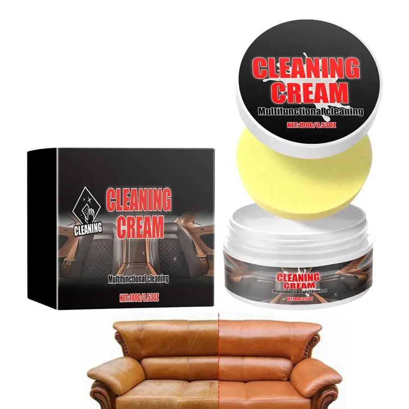 

Leather Restoration Balm 100g Leather Scratch Remover With Sponge Leather Scratch Remover Conditioner & Cleaner Couch Scratch