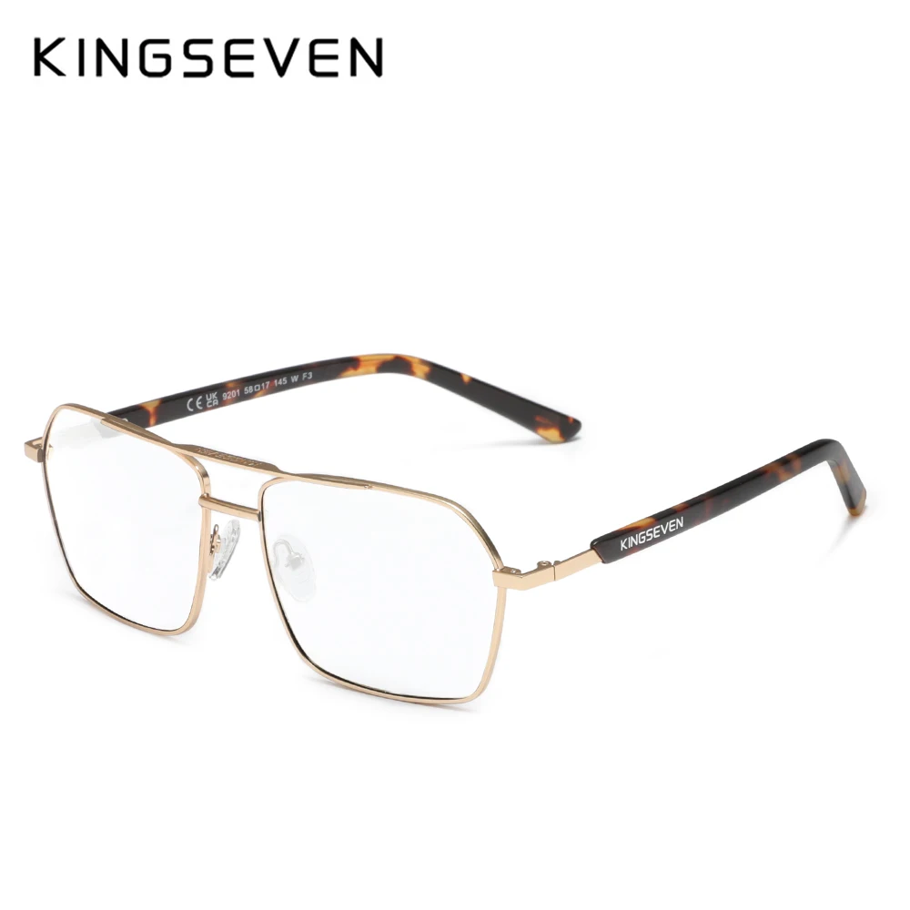 KINGSEVEN Rechteckige Anti-Blue-ray-Brille für Herren, Telefon, Computer, Anti-Blaulicht-blockierende Brille für Damen, leicht – Detail 4