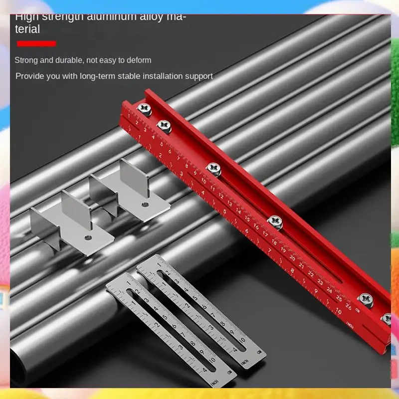 Punching Positioning Ruler For Wardrobe Boom Installation Carpentry Drilling Locator Suspension Rod Install Tools-ABUA