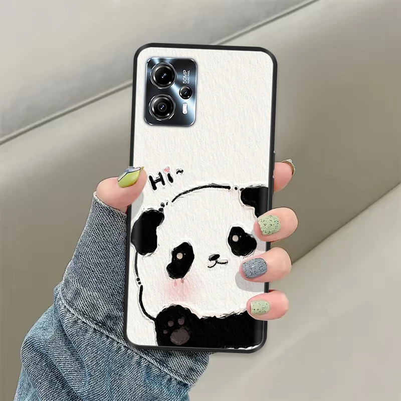 Para Motorola Moto G23 funda para Moto G13 funda negra de silicona TPU funda de teléfono para Moto G23 G 13 MotoG13 MotoG23 Shell Fundas divertidas