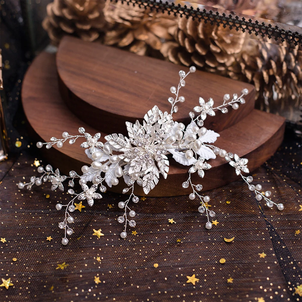 

Elegant Flower Hair Accessories Wedding Bridal Hairpins Set Bride Hairstyles Prom Crystal Hair Ornaments Clips