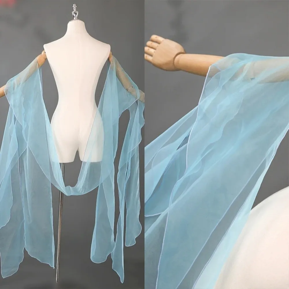 Classical Tulle Yarn Fairy Lace Shawl Organza Chinese Style Ancient Style Shawl Dance Top Water Sleeves Dance Costume