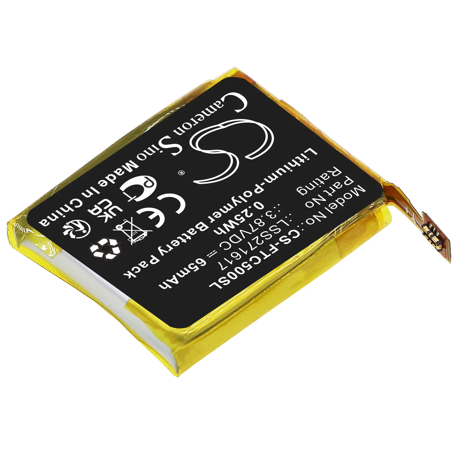 Fitbit Charge 5 Smartwatch Battery Replacement - 3.87V 65mAh Li-Polymer