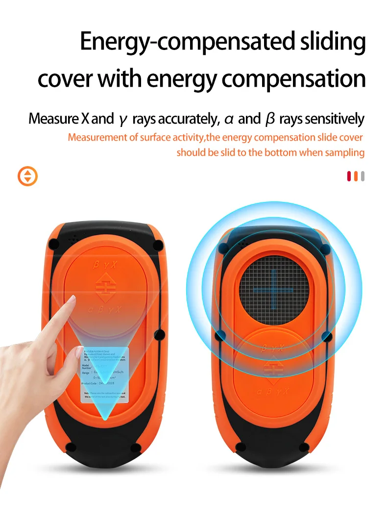 Aikesi Nuclear Radiation Detector LND7311 Geiger Counter Mica Window Radon Detector Alpha Beta Surface Contamination Monitors