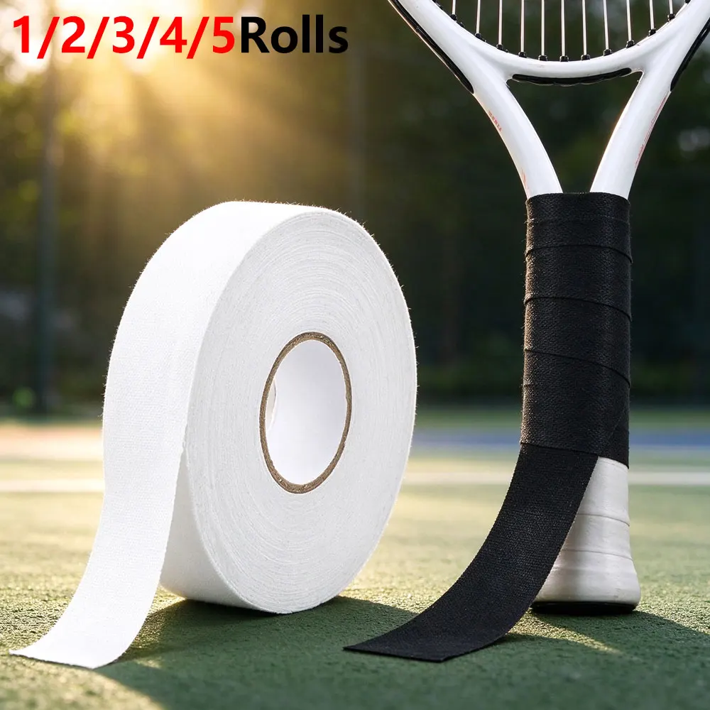 1/2/3/4/5Rolls Waterproof Hockey Stick Tape 2.5cm x25m, Strong Adhesive Fabric Cloth Grip Tape,Non Residue Anti Slip Handle Wrap