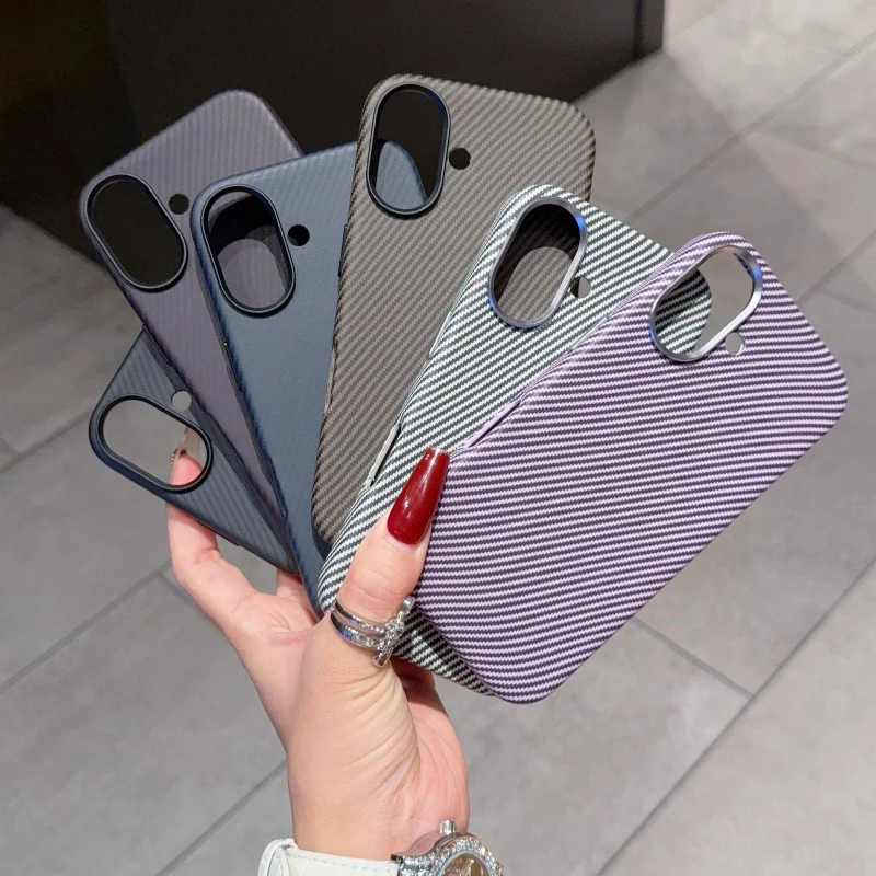 

Креативный дизайн чехла для телефона IPhone 16, 15, 14, 13 Pro Max Plus, кожаный защитный чехол из углеродного волокна премиум-класса с магнитной оболочкой