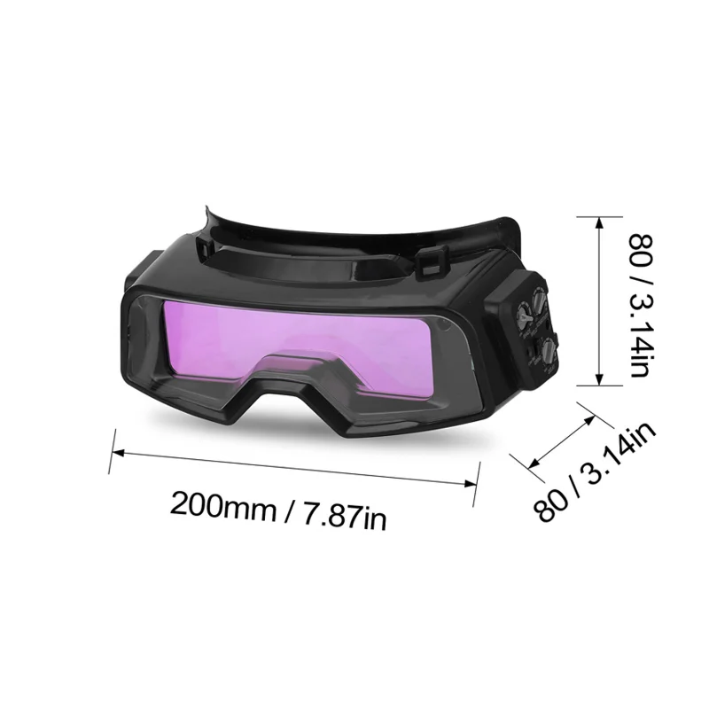 Gafas de soldadura eléctricas con atenuación automática, gafas protectoras de luz fuerte, protección de arco de argón, soldador