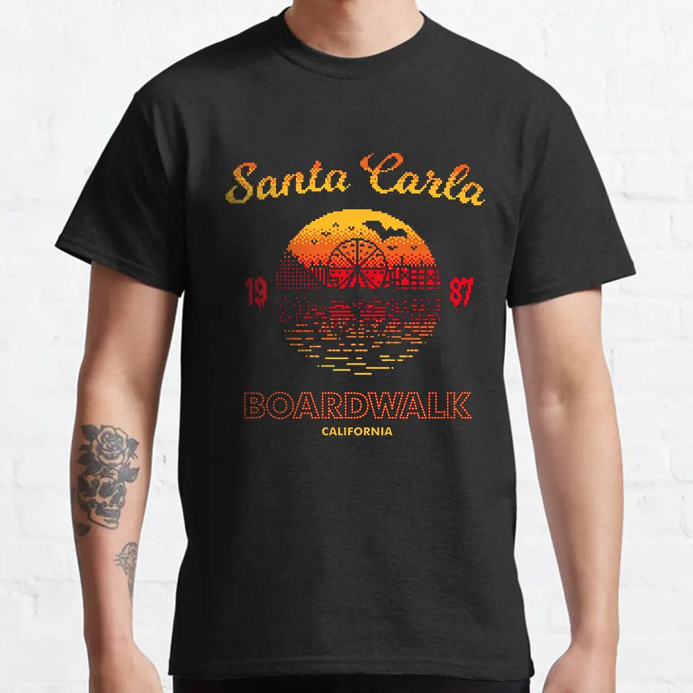 

The Lost Boys David Vampire graphic t shirts Santa Carla Scary Halloween tops Horror Movie printed tee large size Men's clothing