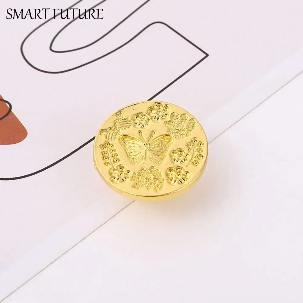 

DIY Tool Butterfly Wax Seal Stamp European-style Removable Retro Sealing Wax Stamp Head Snowflake Butterfly