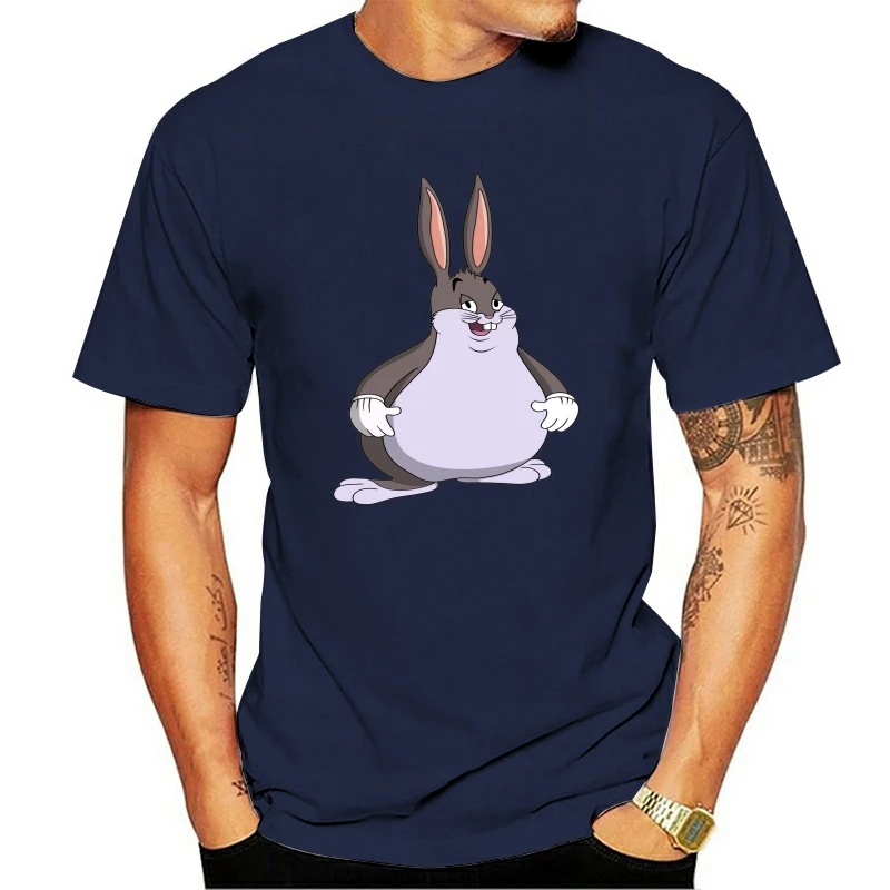 

T-shirt men O-neck hot sale Big Chungus T Shirt Men's Cotton Crazy T-Shirts O Neck Tees male cotton tee-shirt bigger size