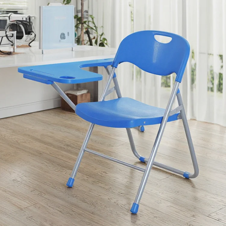 

Modern Style Adjustable Height Mesh Training Chair Factory Wholesale Plastic Meeting Chairs Folding Chair with Writing Board