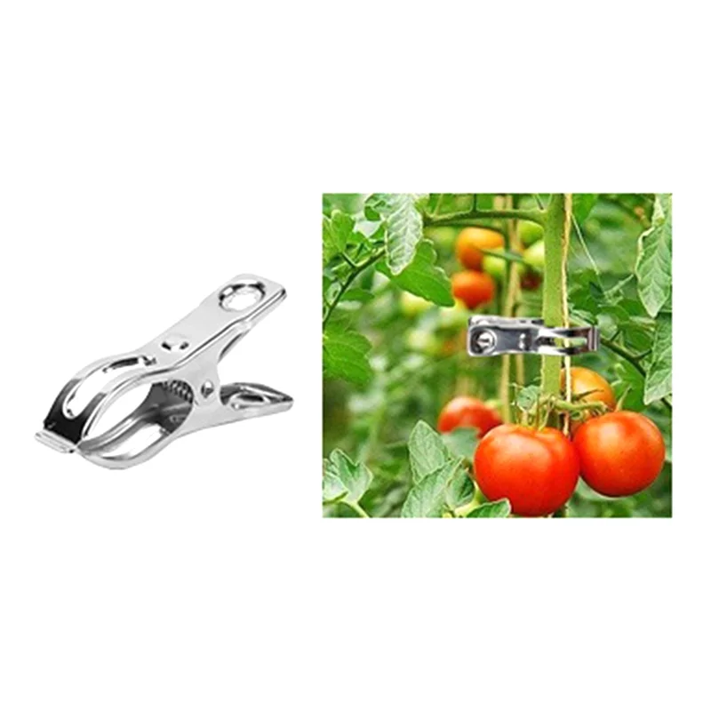 40 PCS Garden Clips Silver Heavy-Duty Stainless Steel For Assorted Greenhouse & Gardening Applications-Hot